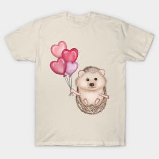 cute hedgehog with balloons T-Shirt